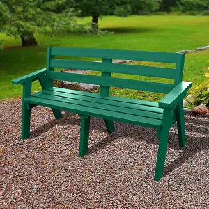 NBB Outdoors Captains Treble Seat Bench 3 Person - H870 x W1671 x D649mm - Green