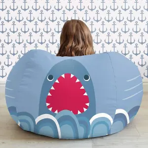 rucomfy Printed Indoor Shark Animal Children's Medium Beanbag