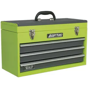 Compact Green 2 Drawer Tool Chest - 510 x 225 x 300mm Portable Storage Solution