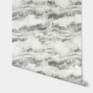 Arthouse Painted Canvas Grey Wallpaper