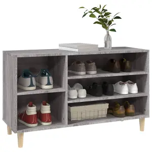 Berkfield Shoe Cabinet Grey Sonoma 102x36x60 cm Engineered Wood