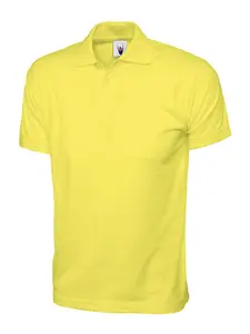 Uneek - Unisex Jersey Poloshirt - 100% Cotton - Yellow - Size 2XL