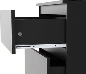 Malvern 4 Drawer Chest Black Recessed Handles