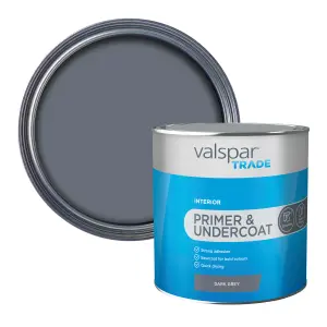 Valspar Trade Dark grey Matt Wall & ceiling Primer & undercoat, 2.5L