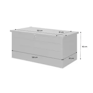 sweeek. Metal garden box 385L Detroit Anthracite 99x61x62 cm