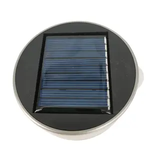 GoodHome Stainless steel Solar-powered Integrated LED Outdoor Post light