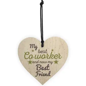 Red Ocean Handmade Colleague Heart Plaque Co Worker Birthday Gift Best Friend Sign Thank You