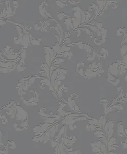 Galerie Emporium Grey Acanthus trail Embossed Wallpaper