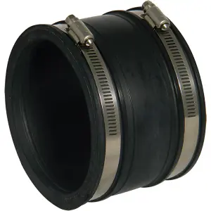 FloPlast 288194 Black Push-fit Adjustable Underground drainage Coupler (Dia)115mm