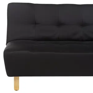 Beliani Retro Sofa Bed ALSTEN Black