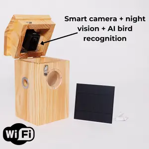 Wireless Bird Nest Box Camera House and Camera with Chargeable Solar Panel