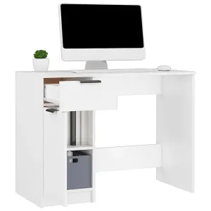 Berkfield Desk White 100x50x75 cm Engineered Wood