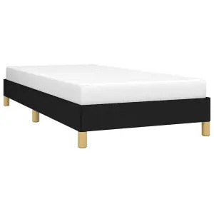 Berkfield Bed Frame Black 90x190 cm 3FT Single Fabric