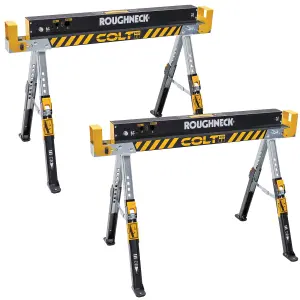 X2 Roughneck Colt Adjustable 1178kg Capacity Sawhorses Trestles XMS24HORSE PAIR