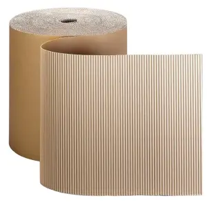 1 Roll of 750mm x 75 meters Strong Corrugated Cardboard Wrapping Paper Packing Roll