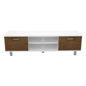 AVF  Omaha 1.5m TV Stand, for TVs up to 65" - Walnut and White