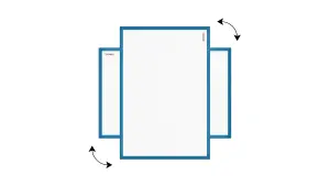 ALLboards Whiteboard dry erase magnetic surface, blue wooden frame 60x40 cm