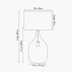 Mercurial Glass Dual Light Table Lamp