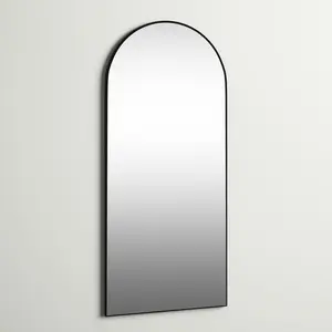 Salma Metal Flat Mirror Matte Black / 170cm H x 61cm W