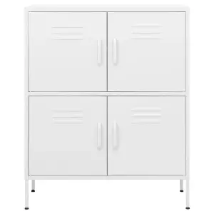 Berkfield Storage Cabinet White 80x35x101.5 cm Steel