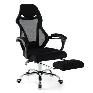 COSTWAY Ergonomic Swivel Mesh Office Chair with Footrest