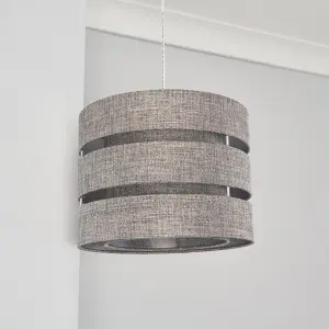 Inlight Ponte Blue Metallic effect Contemporary Trio Light shade (D)33cm