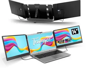 Teamgee Portable Monitor For Laptop, 14" Full HD IPS Portable Laptop Screen Extender, Dual Triple Screen Work With 13.3" -17.3" PC Mac Windows Chrome