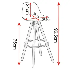 Ayala Upholstered Counter Stool with Solid Wood Frame (Set of 2) Light Grey