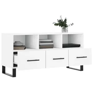 Berkfield TV Cabinet White 102x36x50 cm Engineered Wood