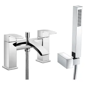 RAK Metropolitan Polished Chrome Modern Bath Shower Mixer Tap Solid Brass