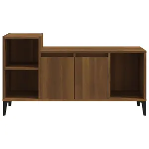 Berkfield TV Cabinet Brown Oak 100x35x55 cm Engineered Wood