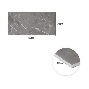 Castle Grey Waterproof Thickened PVC Self-Adhesive Marble Tile Wall Stickers