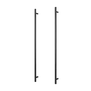 GoodHome Annatto Matt Black Kitchen cabinets Bar Pull Handle (L)51cm (D)32mm, Pack of 2