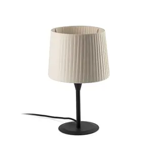 Luminosa Samba Table Lamp Round Tapered Beige, E27