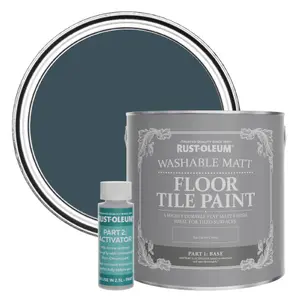 Rust-Oleum Evening Blue Washable Matt Floor Tile Paint 2.5L