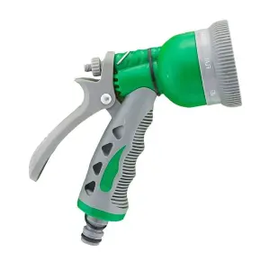 8 Dial Garden Hose Pipe Spray Gun Soft Grip Handle Multi Pattern Water Sprayer