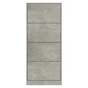 Berkfield Shoe Cabinet Concrete Grey 63x24x147 cm Engineered Wood