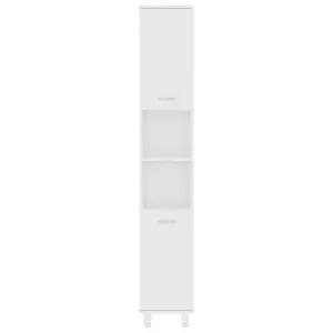 Berkfield Bathroom Cabinet White 30x30x179 cm Engineered Wood