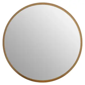 Interiors by Premier Athena Large Round Wall Mirror With Gold Frame