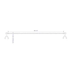 CH5 McAlpine 9.5" Sink Plug Chain with 2 Triangles