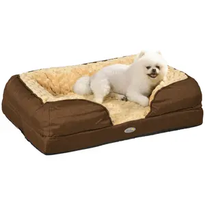 Polyester Pet Bed Brown / 18cm H x 70cm W x 50cm D