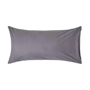 Homescapes Dark Grey Egyptian Cotton Housewife Pillowcase 200 TC, King Size