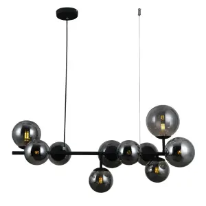 Luminosa Frontera Modern 10 Light Bar Pendant Ceiling Light, G9