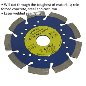 Platinum Allmat 125mm Diamond Blade for Stone and Metal Cutting