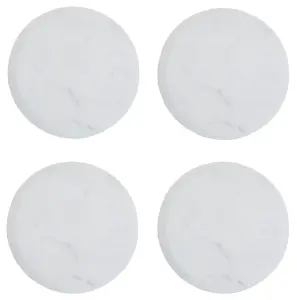 Maison by Premier Marmore Set Of Four Round White Marble Coasters