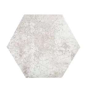 Top Ceramics Beige Hexagon Floor Wall Tile (L)22.5cm x (W)22.9cm Each box 0.87sqm