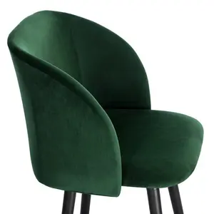 Jacalyn upholstered chair set (Set of 2) Green / Black