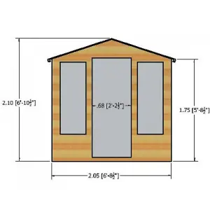 Chatsworth Shiplap Summerhouse Garden Sun Room Approx 7 x 7 Feet