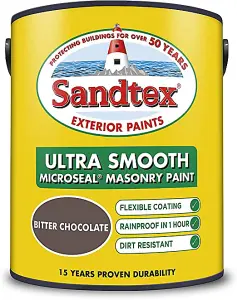 Sandtex 5L Ultra Smooth Masonry Paint  Bitter Chocolate