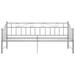 Berkfield Pull-out Sofa Bed Frame Grey Metal 90x200 cm